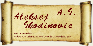 Aleksej Ikodinović vizit kartica